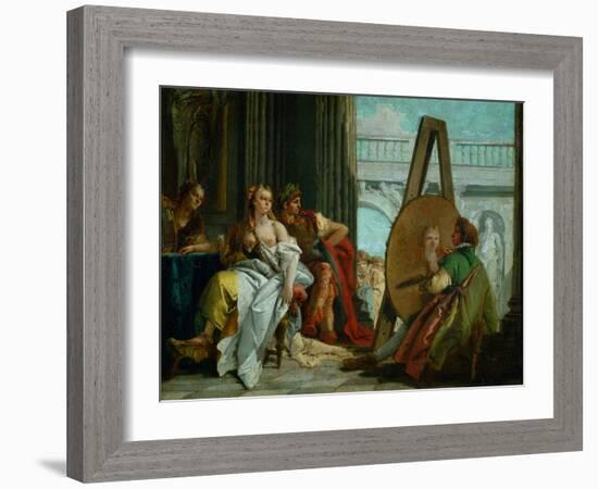 The Painter Apelles, Alexander the Great and Campaspe-Giovanni Battista Tiepolo-Framed Giclee Print