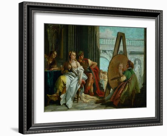 The Painter Apelles, Alexander the Great and Campaspe-Giovanni Battista Tiepolo-Framed Giclee Print