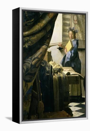 The Painter in His Studio, 1665-6-Johannes Vermeer-Framed Premier Image Canvas