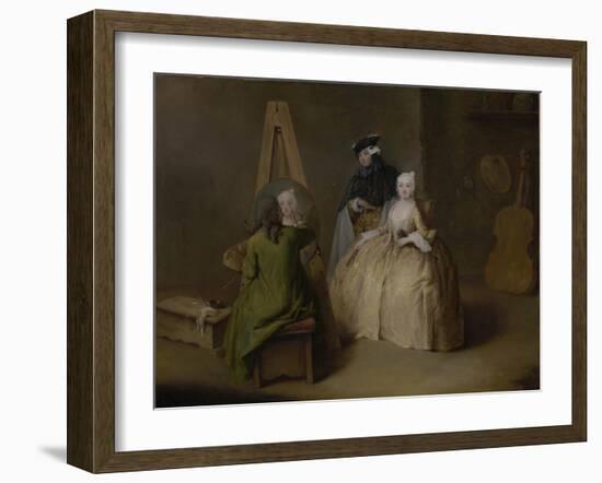 The Painter in His Studio, c.1741-4-Pietro Longhi-Framed Giclee Print