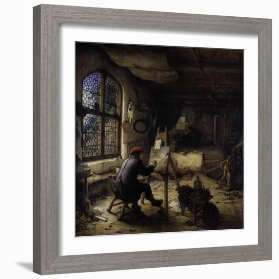 The Painter in His Studio-Adriaen Jansz. Van Ostade-Framed Giclee Print