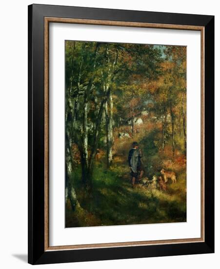 The Painter Lecoeur in the Woods of Fontainebleau, 1866-Pierre-Auguste Renoir-Framed Giclee Print