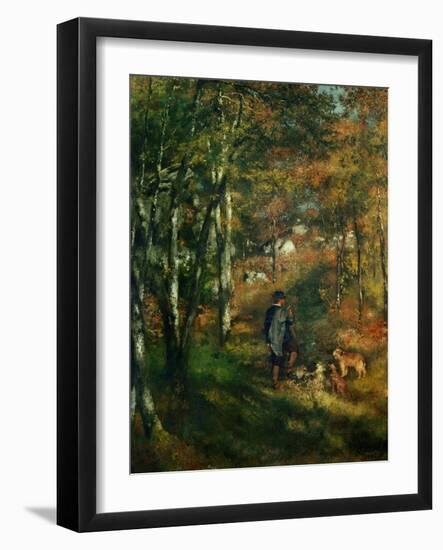 The Painter Lecoeur in the Woods of Fontainebleau, 1866-Pierre-Auguste Renoir-Framed Giclee Print
