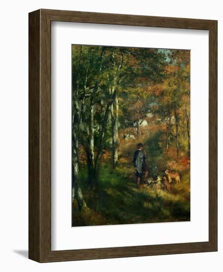 The Painter Lecoeur in the Woods of Fontainebleau, 1866-Pierre-Auguste Renoir-Framed Giclee Print