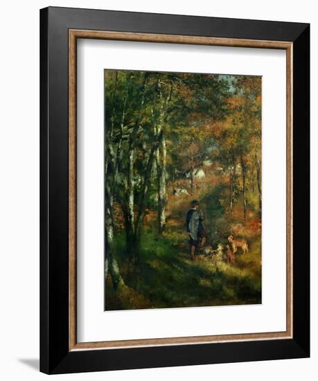 The Painter Lecoeur in the Woods of Fontainebleau, 1866-Pierre-Auguste Renoir-Framed Giclee Print