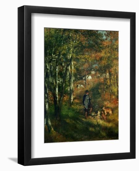 The Painter Lecoeur in the Woods of Fontainebleau, 1866-Pierre-Auguste Renoir-Framed Giclee Print