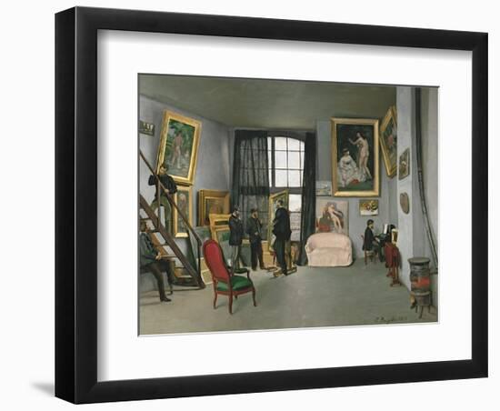 The Painter’s Atelier in the Rue de la Condamine, c.1870-Frederic Bazille-Framed Art Print