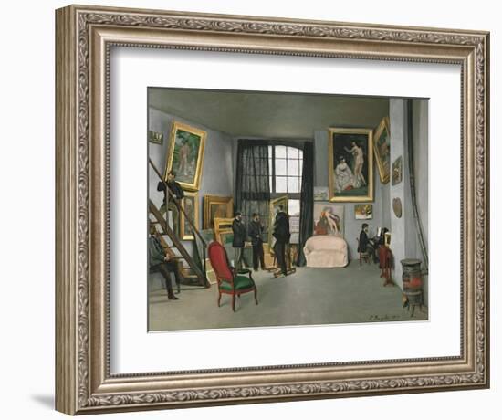 The Painter’s Atelier in the Rue de la Condamine, c.1870-Frederic Bazille-Framed Art Print