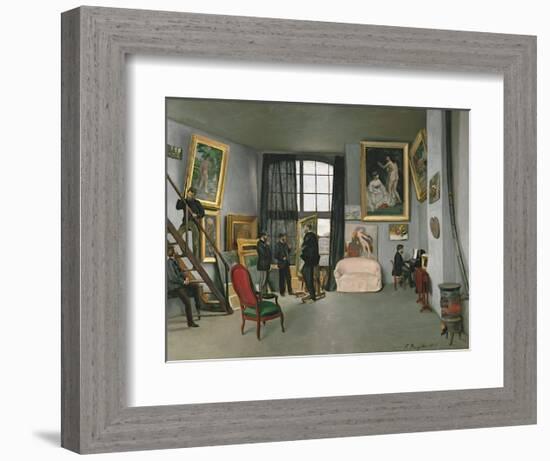 The Painter’s Atelier in the Rue de la Condamine, c.1870-Frederic Bazille-Framed Art Print