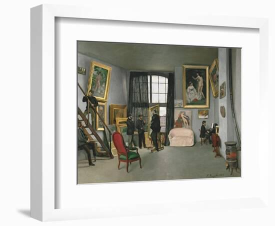 The Painter’s Atelier in the Rue de la Condamine, c.1870-Frederic Bazille-Framed Art Print