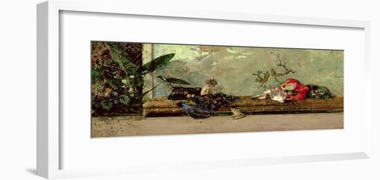 The Painter's Children in the Japanese Salon-Mariano Fortuny y Marsal-Framed Giclee Print