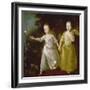 The Painter's Daughters Chasing a Butterfly. Probably About 1756-Thomas Gainsborough-Framed Giclee Print