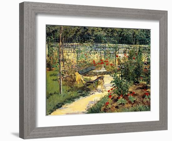 The Painter's Garden, 1881-Edouard Manet-Framed Giclee Print