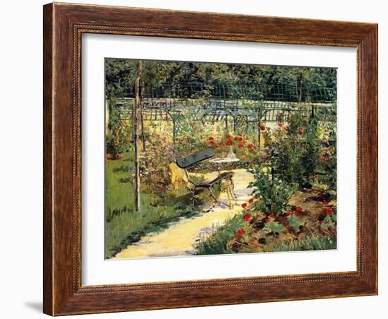 The Painter's Garden, 1881-Edouard Manet-Framed Giclee Print