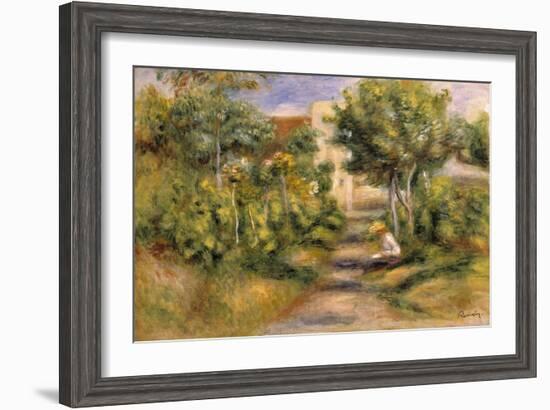 The Painter's Garden, Cagnes, c.1908-Pierre-Auguste Renoir-Framed Giclee Print