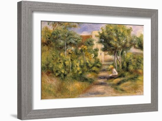 The Painter's Garden, Cagnes, c.1908-Pierre-Auguste Renoir-Framed Giclee Print