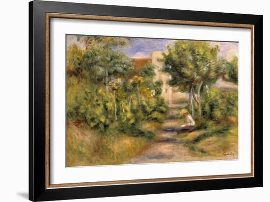 The Painter's Garden, Cagnes, c.1908-Pierre-Auguste Renoir-Framed Giclee Print