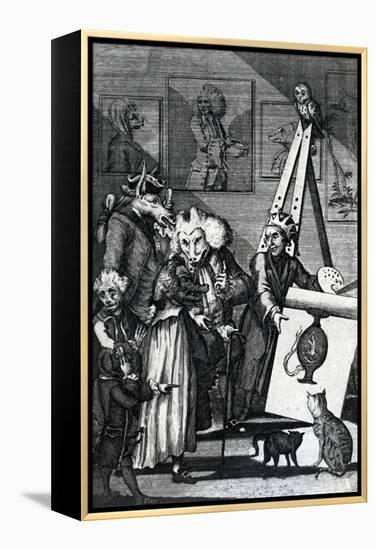 The Painter Submitting His Picture to the Examination of Connoisseurs and Antiquarians, 1774-null-Framed Premier Image Canvas