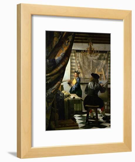 The Painter (Vermeer's Self-Portrait) and His Model as Klio-Johannes Vermeer-Framed Giclee Print