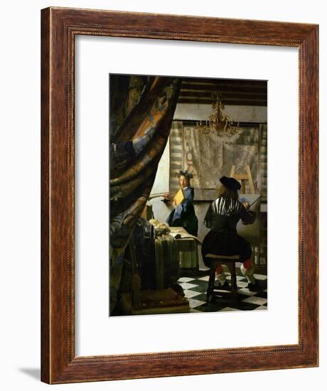 The Painter (Vermeer's Self-Portrait) and His Model as Klio-Johannes Vermeer-Framed Giclee Print