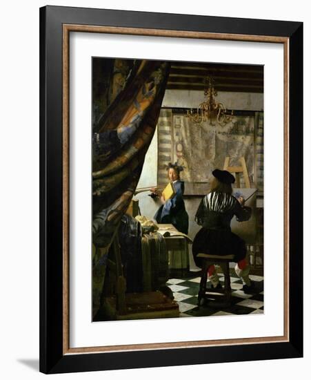 The Painter (Vermeer's Self-Portrait) and His Model as Klio-Johannes Vermeer-Framed Giclee Print