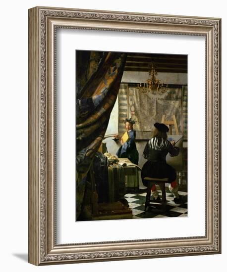 The Painter (Vermeer's Self-Portrait) and His Model as Klio-Johannes Vermeer-Framed Giclee Print