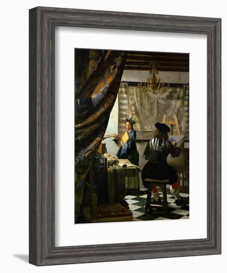 The Painter (Vermeer's Self-Portrait) and His Model as Klio-Johannes Vermeer-Framed Giclee Print