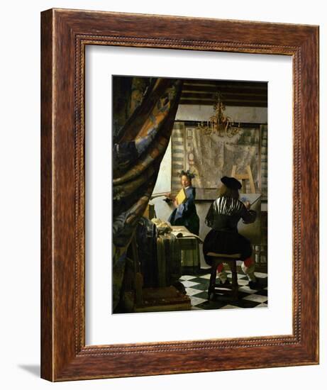 The Painter (Vermeer's Self-Portrait) and His Model as Klio-Johannes Vermeer-Framed Giclee Print