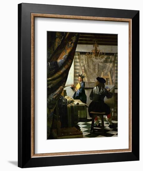 The Painter (Vermeer's Self-Portrait) and His Model as Klio-Johannes Vermeer-Framed Giclee Print