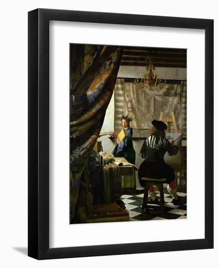 The Painter (Vermeer's Self-Portrait) and His Model as Klio-Johannes Vermeer-Framed Giclee Print