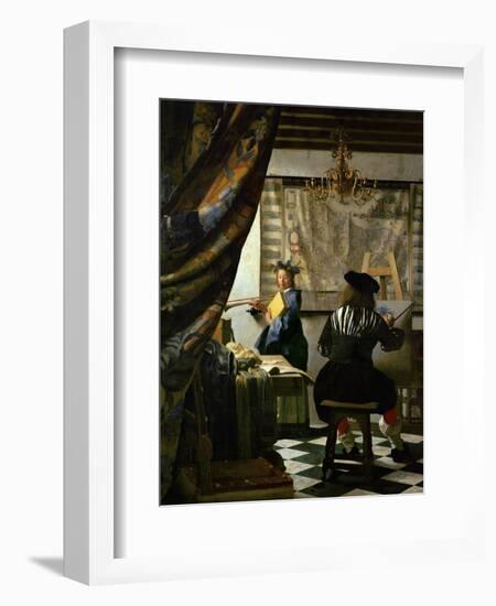 The Painter (Vermeer's Self-Portrait) and His Model as Klio-Johannes Vermeer-Framed Giclee Print