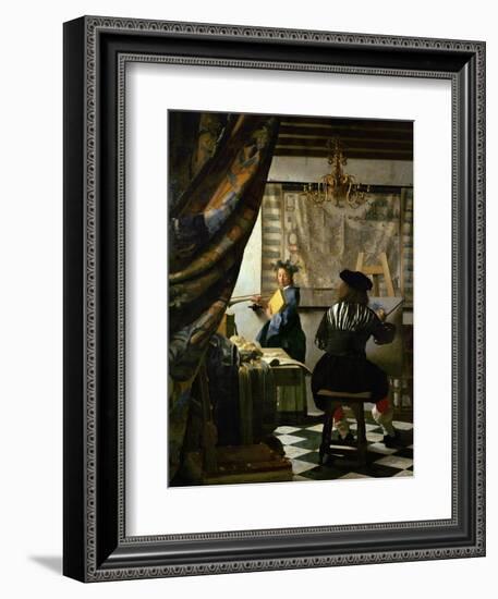 The Painter (Vermeer's Self-Portrait) and His Model as Klio-Johannes Vermeer-Framed Giclee Print