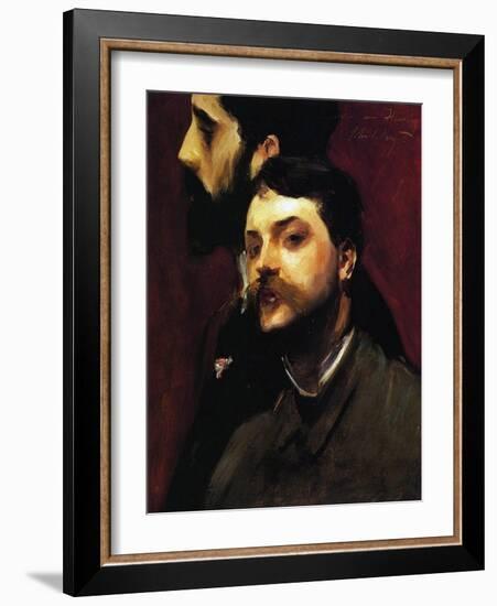 The Painters François Flameng and Paul Helleu, C.1880-William Adolphe Bouguereau-Framed Giclee Print