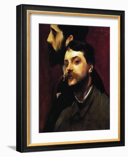 The Painters François Flameng and Paul Helleu, C.1880-William Adolphe Bouguereau-Framed Giclee Print