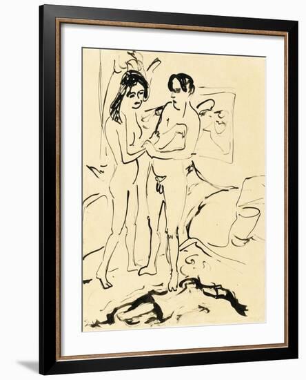 The Pair, C.1907-Ernst Ludwig Kirchner-Framed Giclee Print