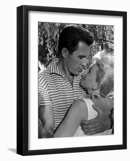 The Pajama Game, John Raitt, Doris Day, 1957-null-Framed Photo