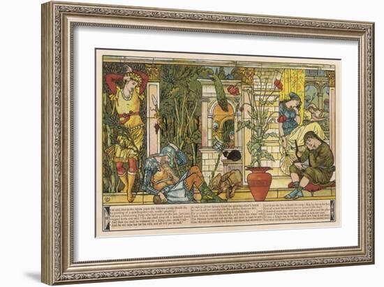 The Palace and All the Princess's Attendants Sleep and Will Go on Sleeping Till the Prince Arrives-Walter Crane-Framed Art Print