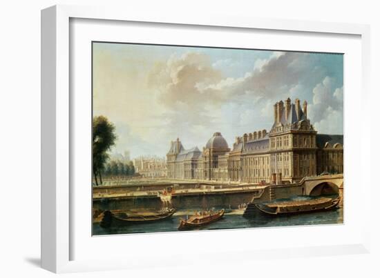 The Palace and Garden of the Tuileries, 1757-Nicolas Jean Baptiste Raguenet-Framed Giclee Print