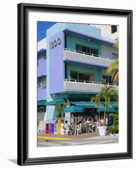 The Palace Bar, Ocean Drive, South Beach, Art Deco District, Miami Beach, Florida, USA-Fraser Hall-Framed Photographic Print