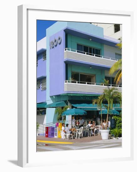 The Palace Bar, Ocean Drive, South Beach, Art Deco District, Miami Beach, Florida, USA-Fraser Hall-Framed Photographic Print