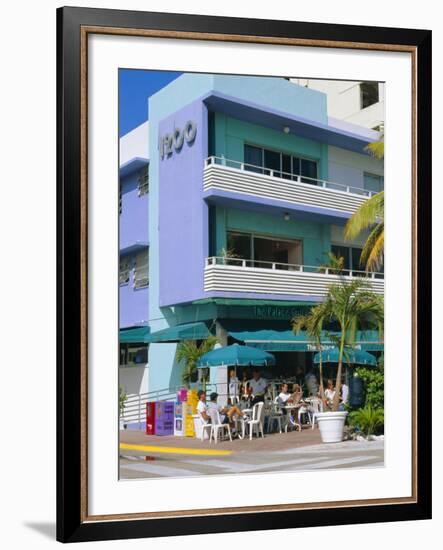 The Palace Bar, Ocean Drive, South Beach, Art Deco District, Miami Beach, Florida, USA-Fraser Hall-Framed Photographic Print