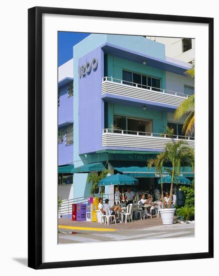 The Palace Bar, Ocean Drive, South Beach, Art Deco District, Miami Beach, Florida, USA-Fraser Hall-Framed Photographic Print