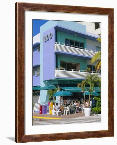 The Palace Bar, Ocean Drive, South Beach, Art Deco District, Miami Beach, Florida, USA-Fraser Hall-Framed Photographic Print