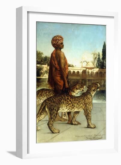 The Palace Guard with Two Leopards-Jean Joseph Benjamin Constant-Framed Giclee Print