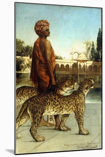 The Palace Guard with Two Leopards-Jean Joseph Benjamin Constant-Mounted Giclee Print