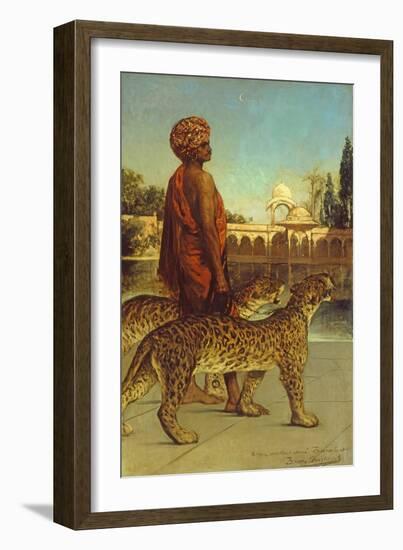 The Palace Guard with Two Leopards-Jean Joseph Benjamin Constant-Framed Giclee Print