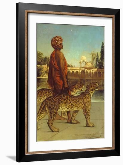 The Palace Guard with Two Leopards-Jean Joseph Benjamin Constant-Framed Giclee Print