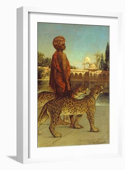 The Palace Guard with Two Leopards-Jean Joseph Benjamin Constant-Framed Giclee Print