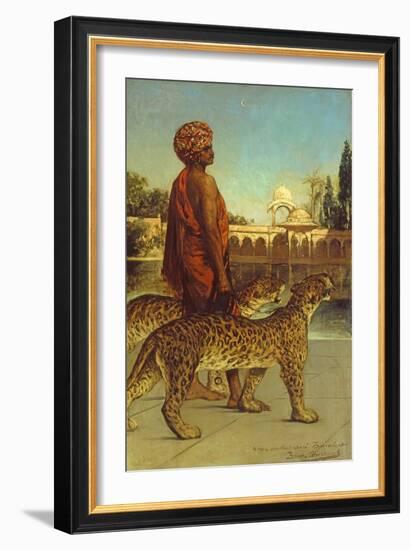 The Palace Guard with Two Leopards-Jean Joseph Benjamin Constant-Framed Giclee Print