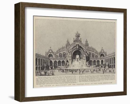 The Palace of Electricity and the Chateau D'Eau at the Paris Exhibition-null-Framed Giclee Print